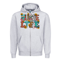 Heather Grey nurse life Zipper Hoodie - OliviaCreatesArt