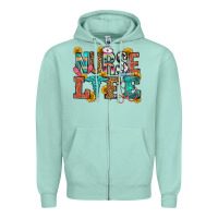 Seafoam nurse life Zipper Hoodie - OliviaCreatesArt