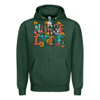Sports Green nurse life Zipper Hoodie - OliviaCreatesArt