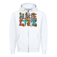 White nurse life Zipper Hoodie - OliviaCreatesArt