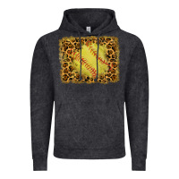 Vintage Black watercolor glitter leopard softball background Vintage Hoodie - RanaPortraitStore