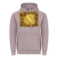 Vintage Zinc watercolor glitter leopard softball background Vintage Hoodie - RanaPortraitStore
