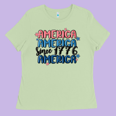 America Since 1776 Ladies Tee Designed By Maliassmallbusiness