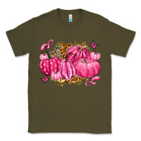 Army Green breast cancer awareness pink pumpkins Classic Tee - LillyAllenDesigns