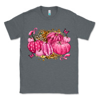 Charcoal Heather breast cancer awareness pink pumpkins Classic Tee - LillyAllenDesigns