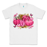 White breast cancer awareness pink pumpkins Classic Tee - LillyAllenDesigns