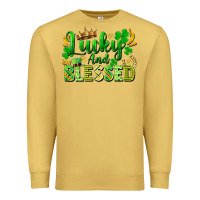 Antique Gold lucky and blessed Premium Sweatshirt - FaDigitalArtStudio