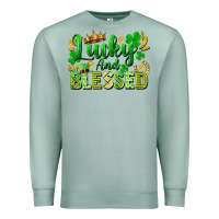 Seafoam lucky and blessed Premium Sweatshirt - FaDigitalArtStudio