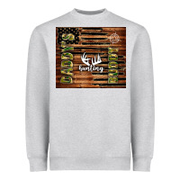 Heather Grey daddy's hunting buddy Heavyweight Sweatshirt - TumblerDesignByShophia