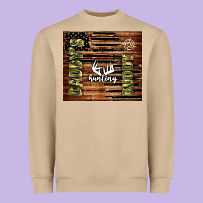 Daddy's Hunting Buddy Heavyweight Sweatshirt Designed By Tumblerdesignbyshophia