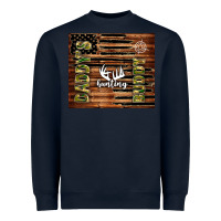 Navy daddy's hunting buddy Heavyweight Sweatshirt - TumblerDesignByShophia