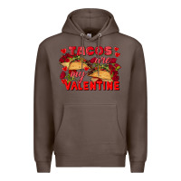 Coffee Tacos are my Valentine Valentine's Day Premium Hoodie - FaDigitalArtStudio
