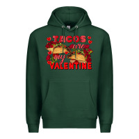 Sports Green Tacos are my Valentine Valentine's Day Premium Hoodie - FaDigitalArtStudio