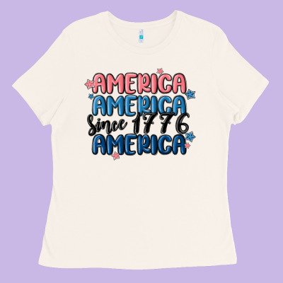 America Since 1776 Ladies Tee Designed By Maliassmallbusiness