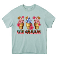 Arona floral ice cream Heavy Core Tee - AdoDesignShop