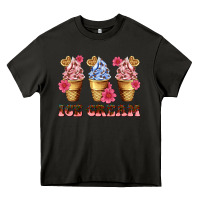 Asphalt floral ice cream Heavy Core Tee - AdoDesignShop