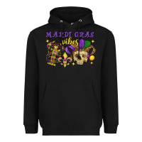 Black mardi gras vibes skull Heavyweight Hoodie - FaDigitalArtStudio