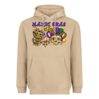 Mushroom mardi gras vibes skull Heavyweight Hoodie - FaDigitalArtStudio
