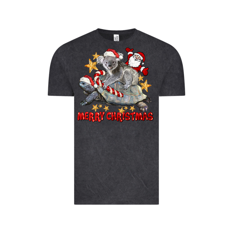 Merry Christmas Tortoise And Koala Vintage Tee by LillyAllenDesigns | Teevron