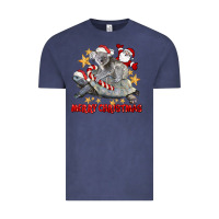 Vintage Denim Merry Christmas Tortoise And Koala Vintage Tee - LillyAllenDesigns