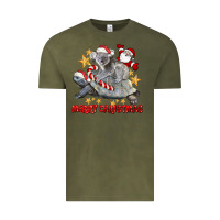 Vintage Olive Merry Christmas Tortoise And Koala Vintage Tee - LillyAllenDesigns