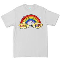 Dove Grey love is love lgbtq Premium Tee - MaliasSmallBusiness