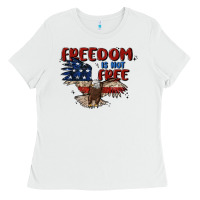 White freedom is not free Ladies Tee - MaliasSmallBusiness