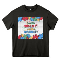 Asphalt see the ability not the disability Heavy Core Tee - MaliasSmallBusiness