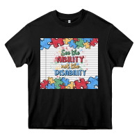 Black see the ability not the disability Heavy Core Tee - MaliasSmallBusiness