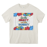 Cream see the ability not the disability Heavy Core Tee - MaliasSmallBusiness