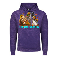 Cloud Purple Fall Tis The Season Animals Vintage Hoodie - LillyAllenDesigns
