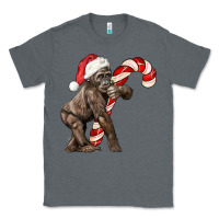 Charcoal Heather Christmas Candy Cane Baby Gorilla Classic Tee - LillyAllenDesigns