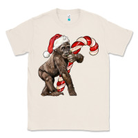 Natural Christmas Candy Cane Baby Gorilla Classic Tee - LillyAllenDesigns