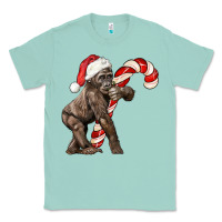 Seafoam Christmas Candy Cane Baby Gorilla Classic Tee - LillyAllenDesigns