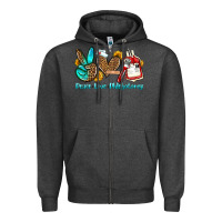 Charcoal Heather peace love phlebotomy Zipper Hoodie - OliviaCreatesArt