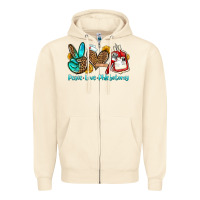 Sandshell peace love phlebotomy Zipper Hoodie - OliviaCreatesArt