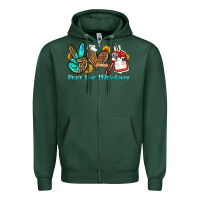 Sports Green peace love phlebotomy Zipper Hoodie - OliviaCreatesArt