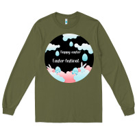 Army Green Happy Easter Long Sleeve Tee - Bettercallsaul