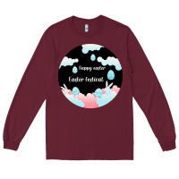 Burgundy Happy Easter Long Sleeve Tee - Bettercallsaul