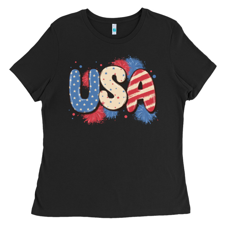 Usa Ladies Tee by MaliasSmallBusiness | Teevron