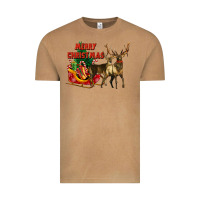 Vintage Camel merry christmas two deers Vintage Tee - LillyAllenDesigns