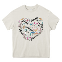 Cream nurse Heavy Core Tee - MaliasSmallBusiness