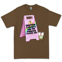 Cacao caution i haven't had my coffee yet Premium Tee - MaliasSmallBusiness