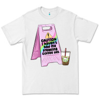 White caution i haven't had my coffee yet Premium Tee - MaliasSmallBusiness