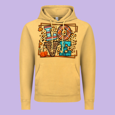 Fall Autumn Leopard Love Vintage Hoodie Designed By Lillyallendesigns