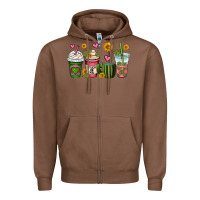 Chestnut stuck on you cactus coffee cups Zipper Hoodie - OliviaCreatesArt