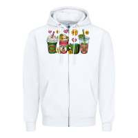 White stuck on you cactus coffee cups Zipper Hoodie - OliviaCreatesArt