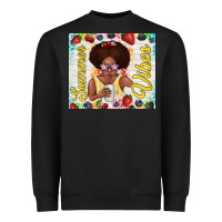 Black summer vibes afro kid Heavyweight Sweatshirt - TumblerDesignByShophia