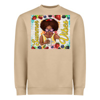 Mushroom summer vibes afro kid Heavyweight Sweatshirt - TumblerDesignByShophia