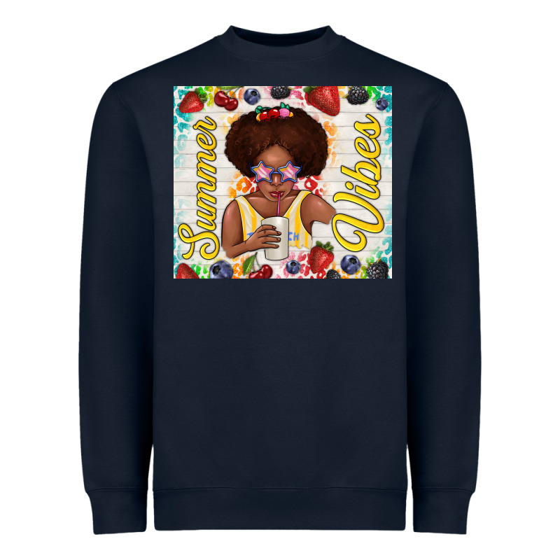 Summer Vibes Afro Kid Heavyweight Sweatshirt by TumblerDesignByShophia | Teevron